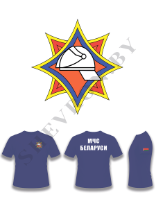 майка с DTF-печатью на спине МЧС